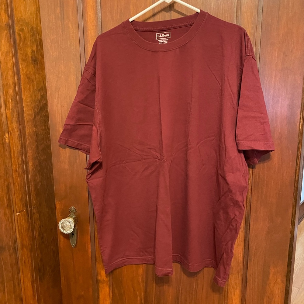 L.L. Bean Men's Maroon T-Shirt XXL